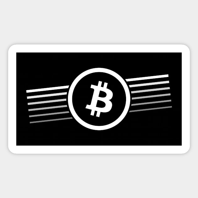 Bitcoin - Stripes Magnet by CoolTeez